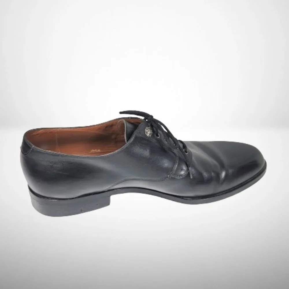 VERSACE CLASSIC V2 CABAL1 BLACK LEATHER LACE-UP MEN'S DRESS SHOES - SIZE: 9 - Picture 8 of 13